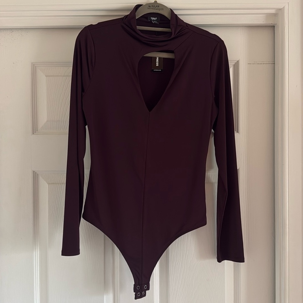 Brand new Express plum color bodysuit women’s size M